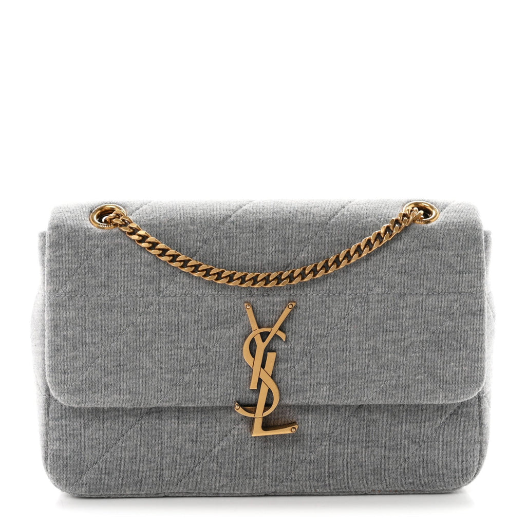 Jersey Wool Patchwork Monogram Medium Jamie Grey