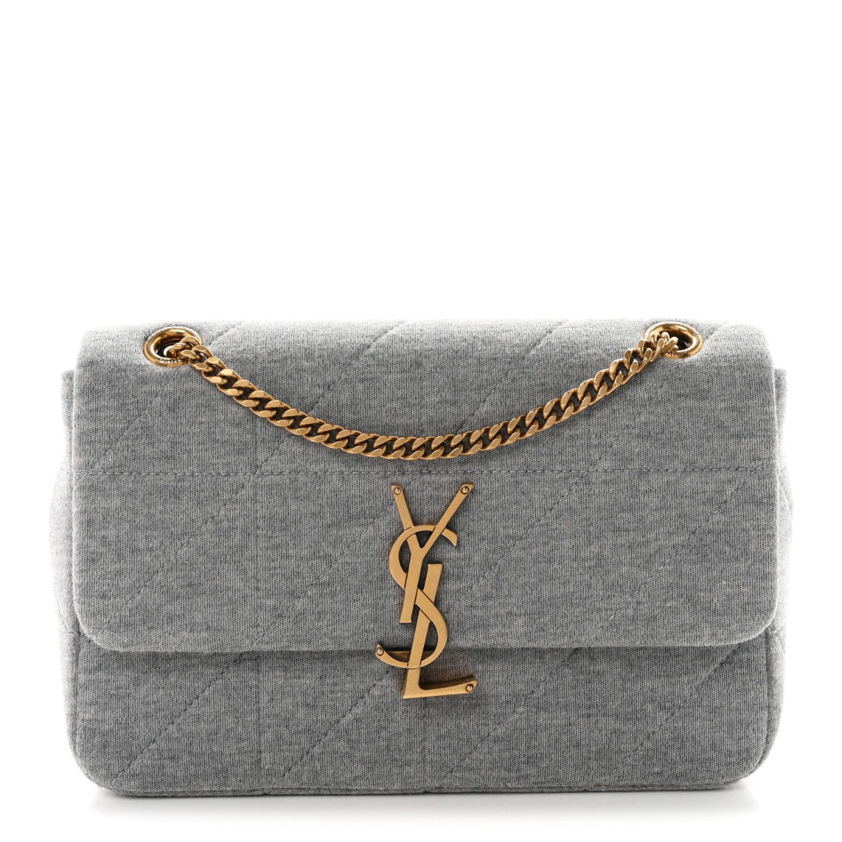 Jersey Wool Patchwork Monogram Medium Jamie Grey