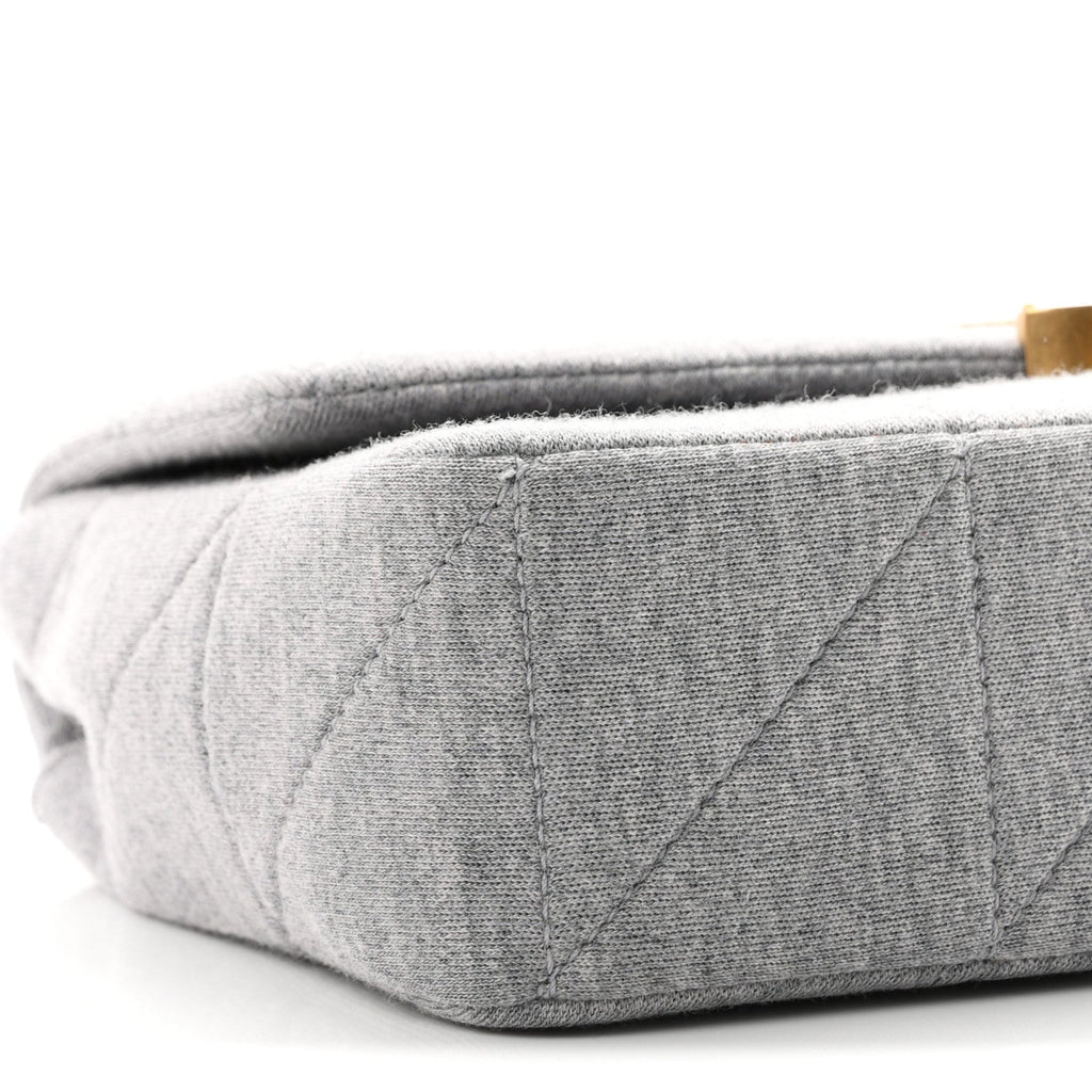 Jersey Wool Patchwork Monogram Medium Jamie Grey