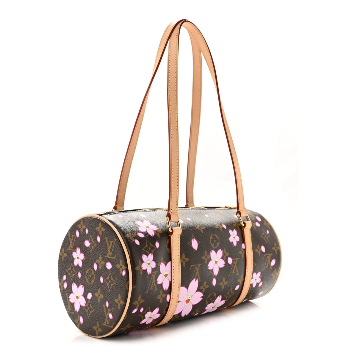 LV X TM Monogram Cherry Blossom Papillon Sakura Brown