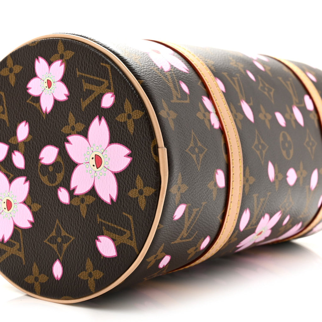 LV X TM Monogram Cherry Blossom Papillon Sakura Brown