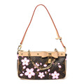 LV X TM Monogram Cherry Blossom Pochette Accessories Sakura Brown