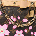 LV X TM Monogram Cherry Blossom Pochette Accessories Sakura Brown