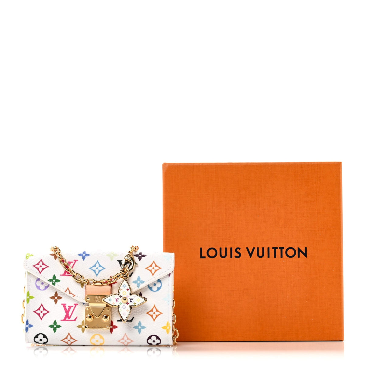 LV X TM Monogram Multicolor Pouch Metis Belt White