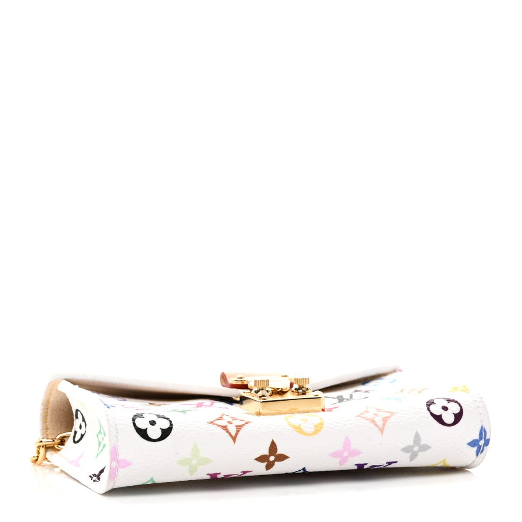 LV X TM Monogram Multicolor Pouch Metis Belt White