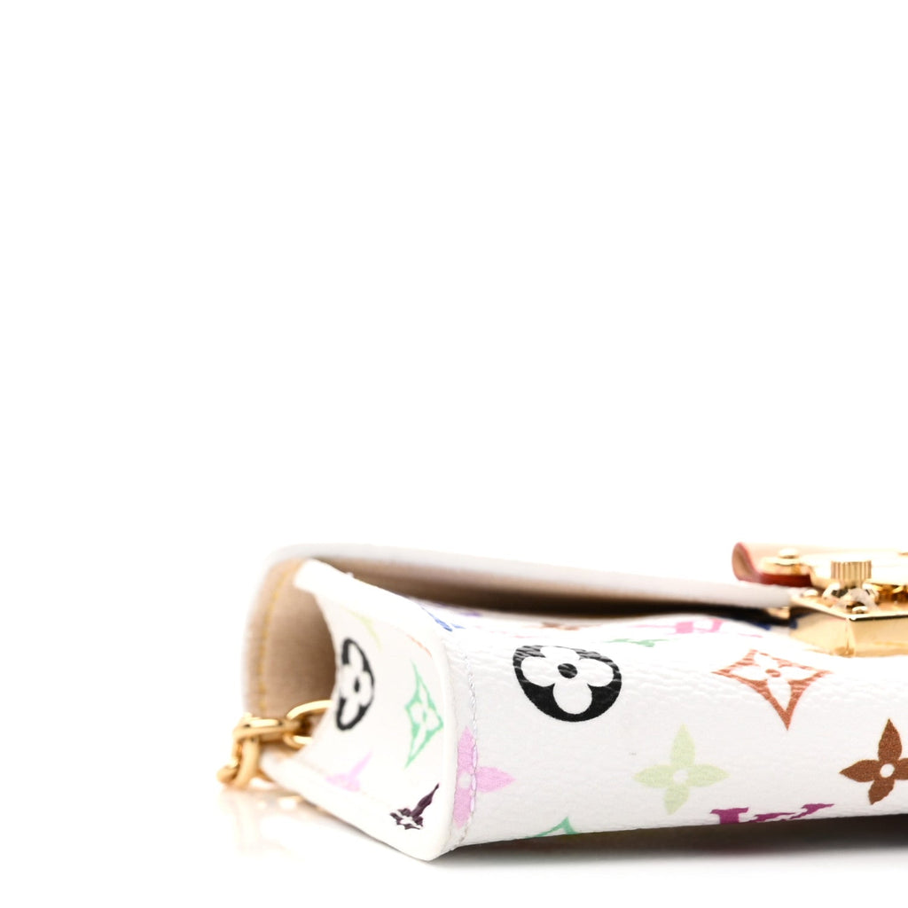 LV X TM Monogram Multicolor Pouch Metis Belt White