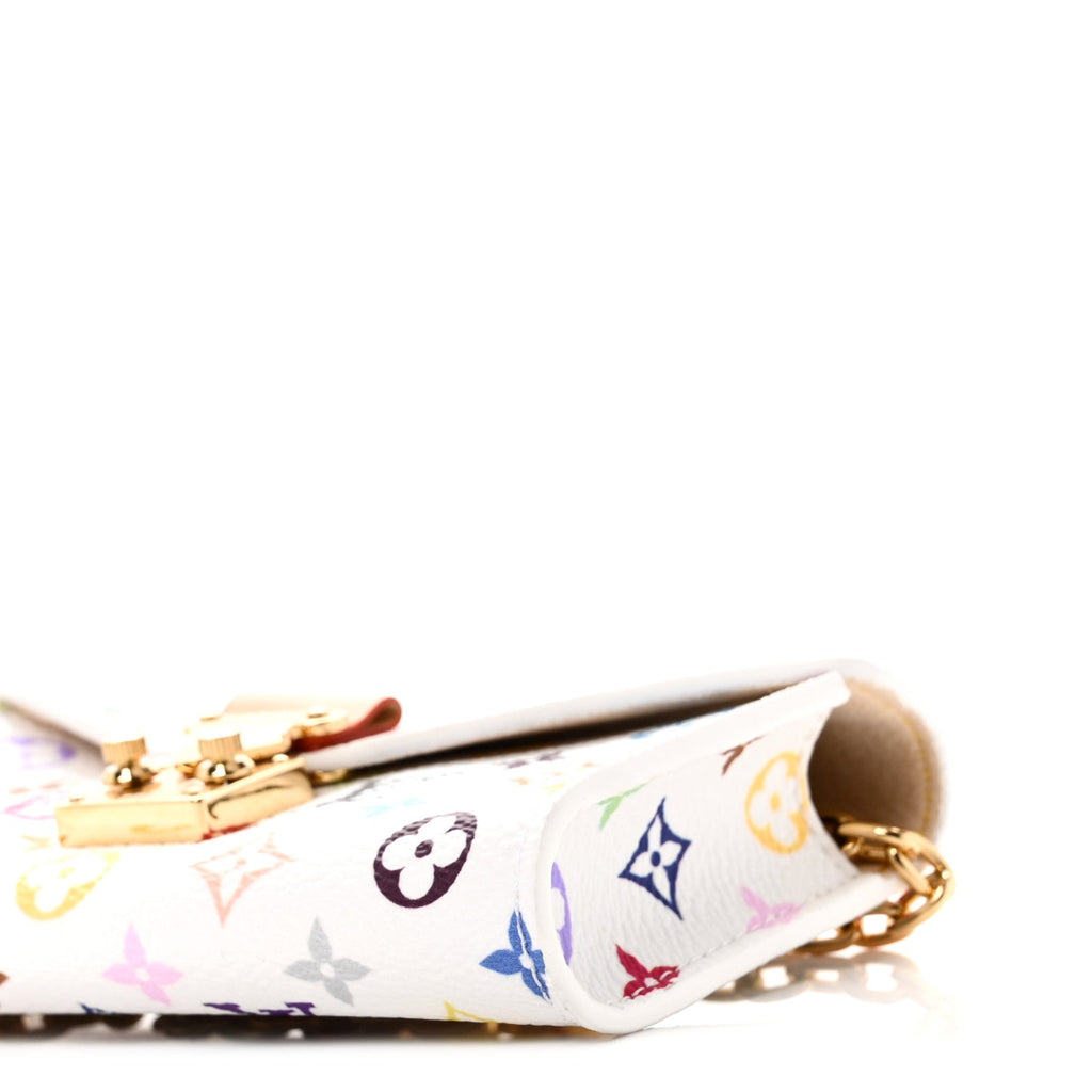 LV X TM Monogram Multicolor Pouch Metis Belt White