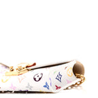 LV X TM Monogram Multicolor Pouch Metis Belt White