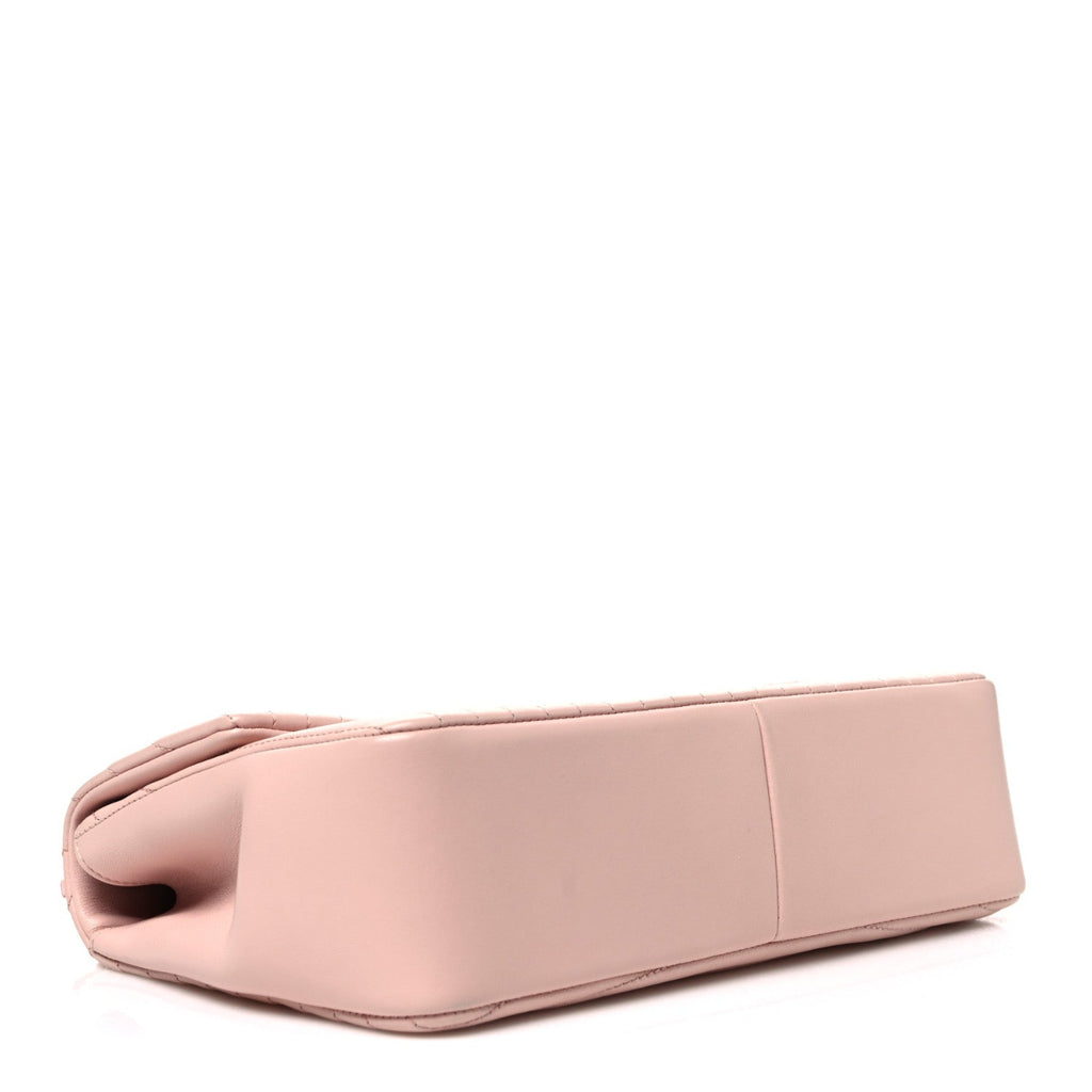 Lambskin Borse Romane Single Flap Light Pink
