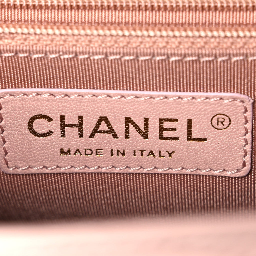 Lambskin Borse Romane Single Flap Light Pink