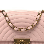 Lambskin Borse Romane Single Flap Light Pink
