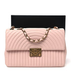 Lambskin Borse Romane Single Flap Light Pink