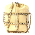 Lambskin Bucket Chain Drawstring Bag Yellow