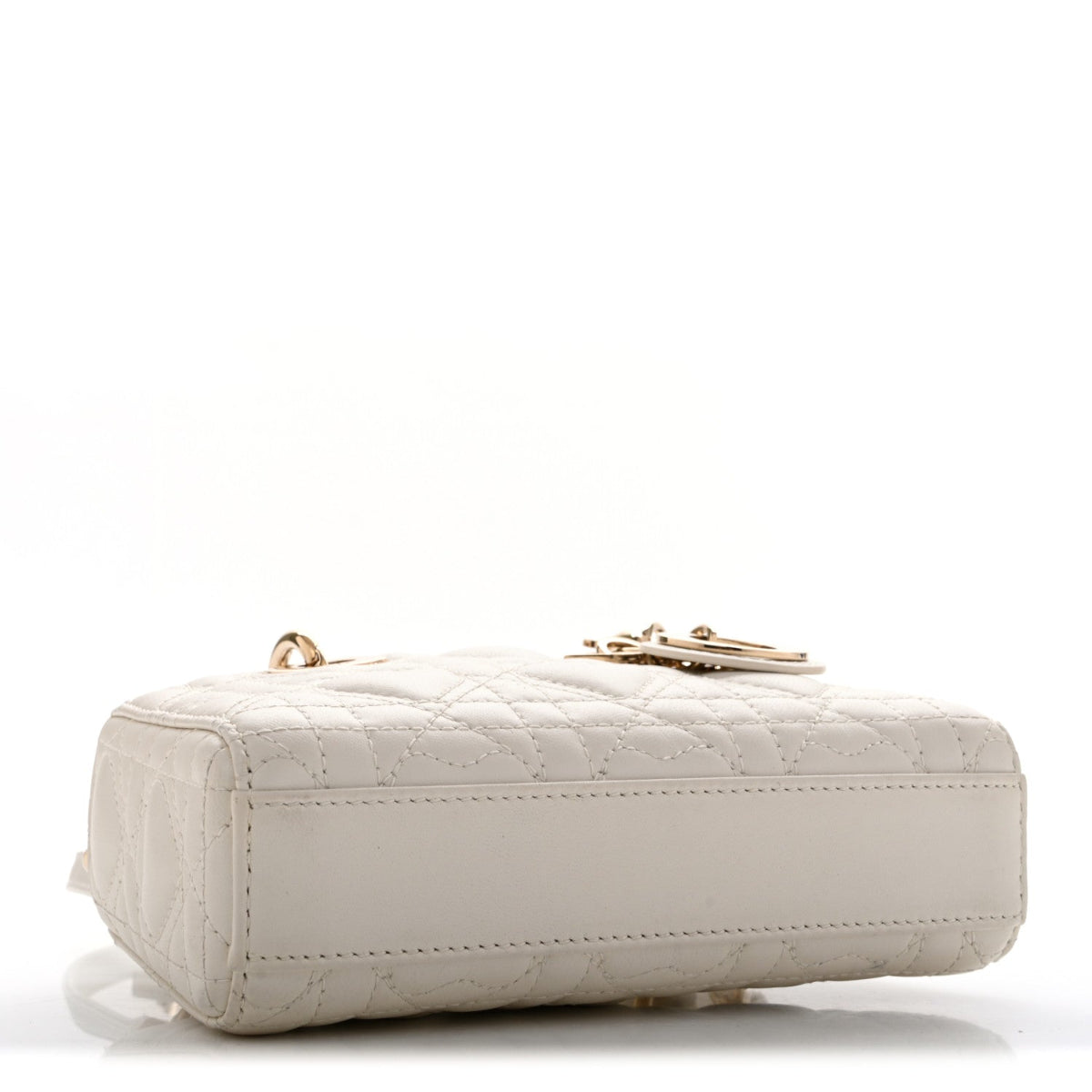 Lambskin Cannage Dioramour Micro Lady D-Joy Latte