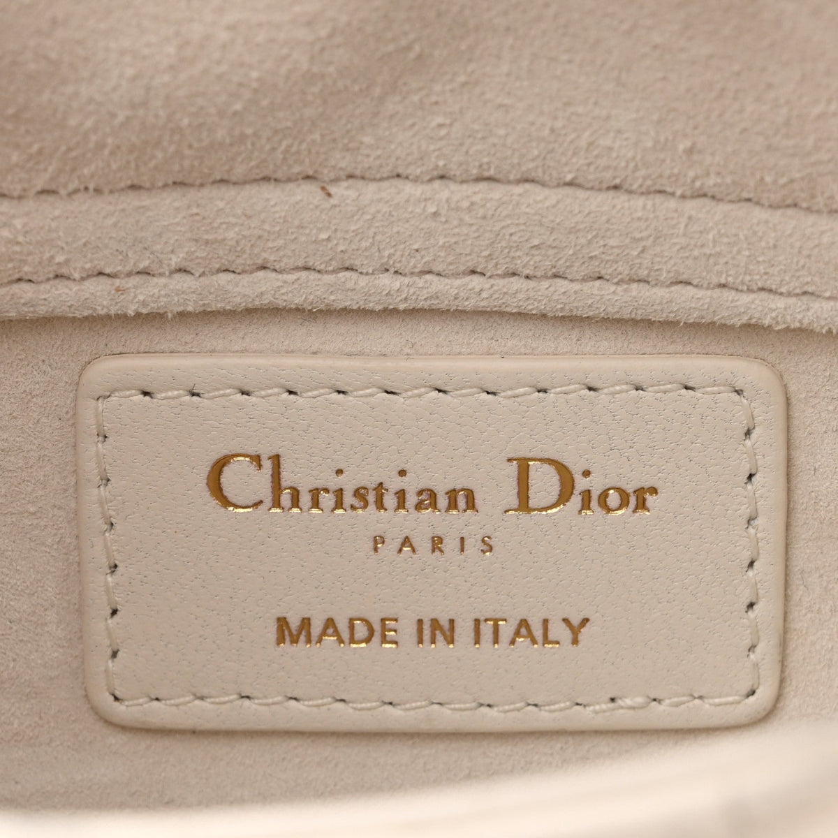 Lambskin Cannage Dioramour Micro Lady D-Joy Latte
