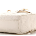 Lambskin Cannage Dioramour Micro Lady D-Joy Latte