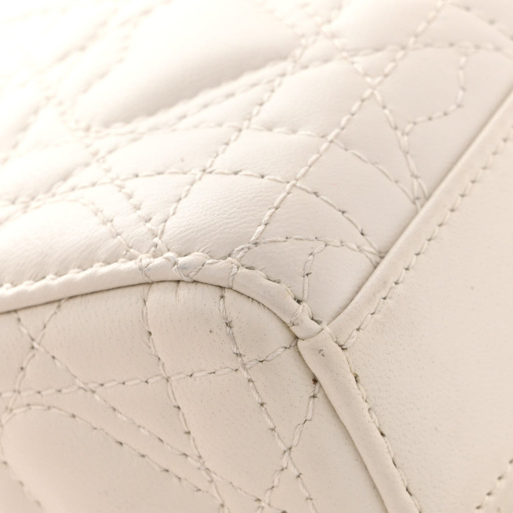 Lambskin Cannage Dioramour Micro Lady D-Joy Latte