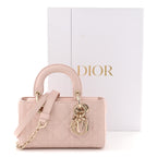 Lambskin Cannage Micro Lady D-Joy Powder Pink