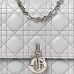Lambskin Cannage My Dior Top Handle Bag Cloud Blue