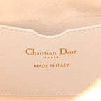 Lambskin Cannage Small Dior Vibe Hobo Bag Latte