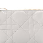 Lambskin Cannage Small Dior Vibe Hobo Bag Latte
