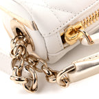 Lambskin Cannage Small Dior Vibe Hobo Bag Latte