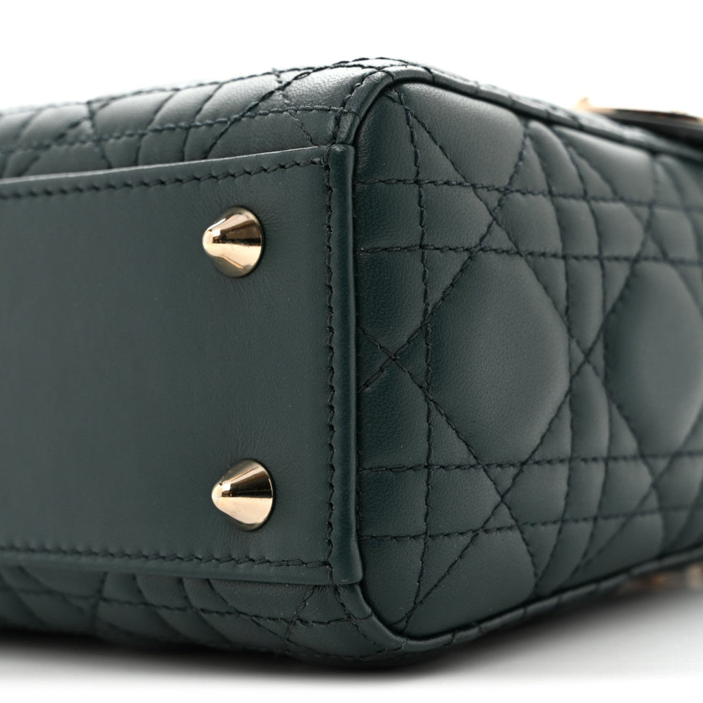 Lambskin Cannage Small My ABCDior Lady Dior Dark Green