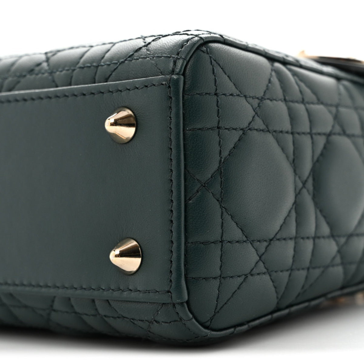 Lambskin Cannage Small My ABCDior Lady Dior Dark Green