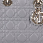 Lambskin Cannage Small My ABCDior Lady Dior Grey