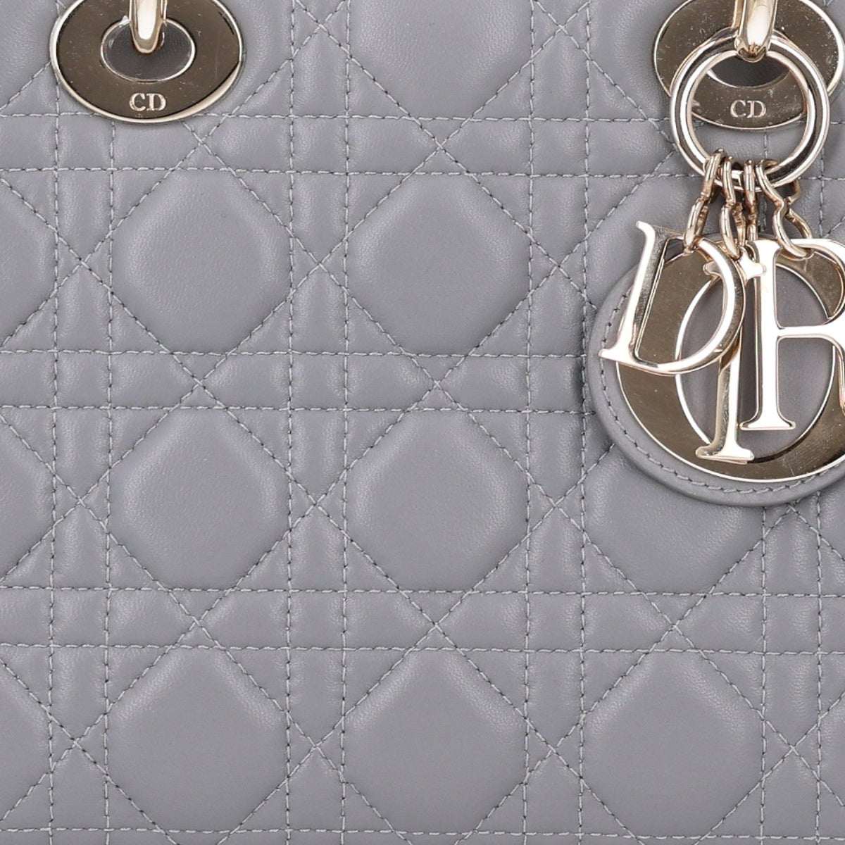 Lambskin Cannage Small My ABCDior Lady Dior Grey