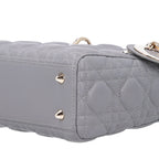 Lambskin Cannage Small My ABCDior Lady Dior Grey