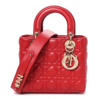 Lambskin Cannage Small My ABCDior Lady Dior Red