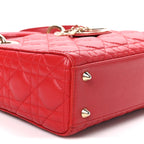 Lambskin Cannage Small My ABCDior Lady Dior Red