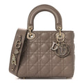 Lambskin Cannage Small My ABCDior Lady Dior Warm Taupe