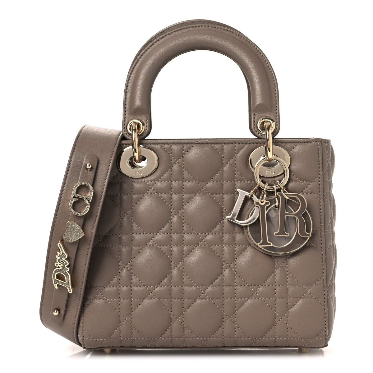Lambskin Cannage Small My ABCDior Lady Dior Warm Taupe