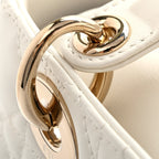 Lambskin Cannage Small My ABCDior Lady Dior White