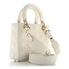 Lambskin Cannage Small My ABCDior Lady Dior White