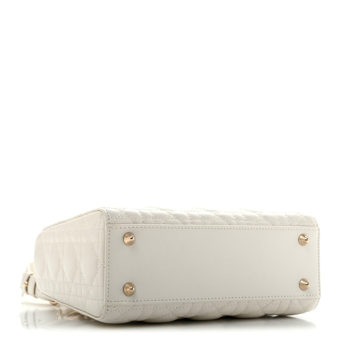 Lambskin Cannage Small My ABCDior Lady Dior White