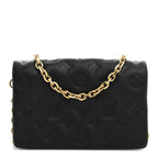 Lambskin Embossed Monogram Pochette Coussin Black