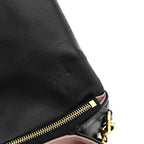 Lambskin Embossed Monogram Pochette Coussin Black