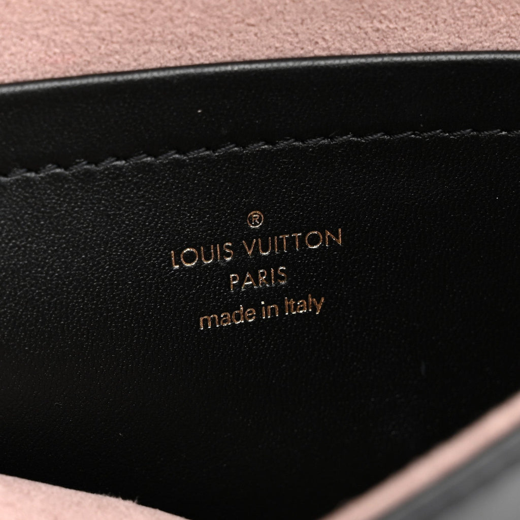 Lambskin Embossed Monogram Pochette Coussin Black