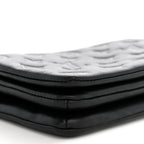 Lambskin Embossed Monogram Pochette Coussin Black