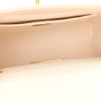 Lambskin Handle Crush Top Handle Flap Bag White