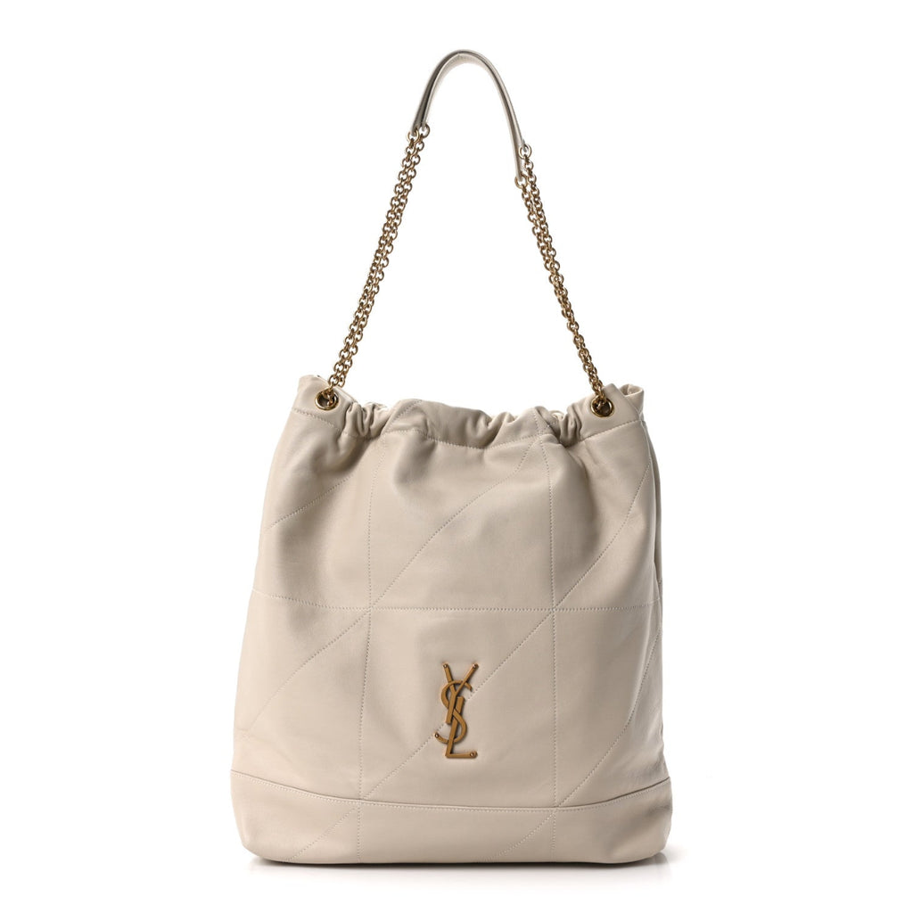 Lambskin Matelasse Large Jamie Pochon Crema Soft