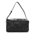Lambskin Maxi Intrecciato Brick Cassette Bag Black Black