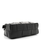 Lambskin Maxi Intrecciato Brick Cassette Bag Black Black