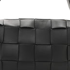 Lambskin Maxi Intrecciato Brick Cassette Bag Black Black