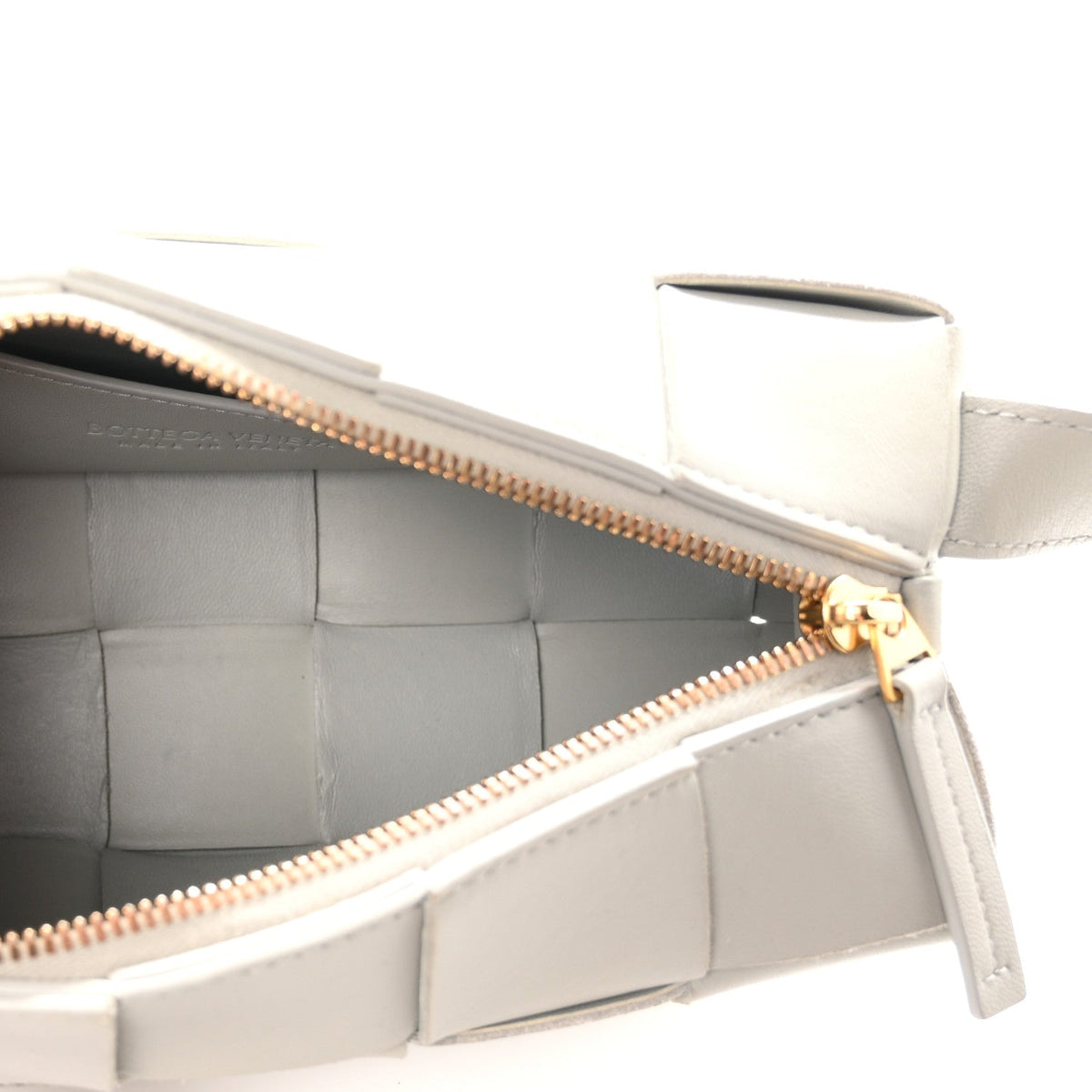 Lambskin Maxi Intrecciato Small Brick Cassette Bag Agate Grey
