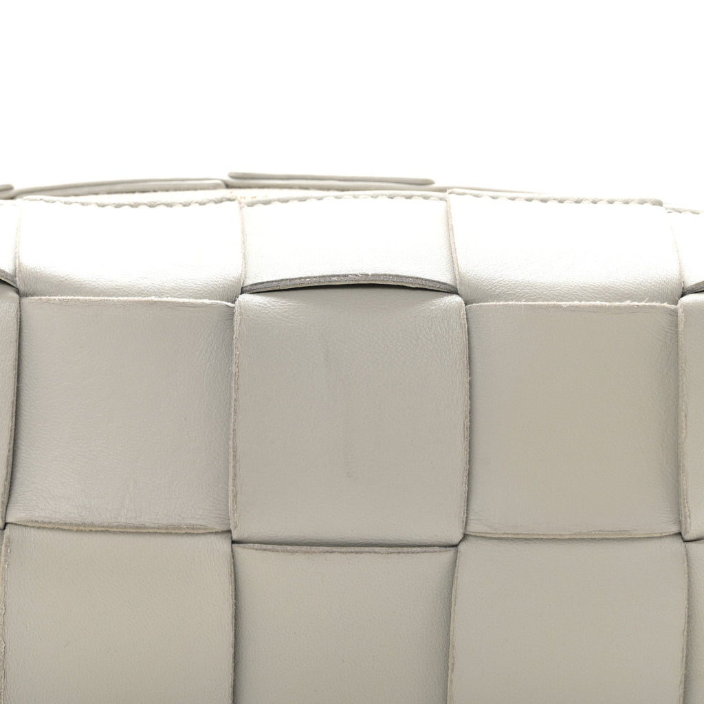 Lambskin Maxi Intrecciato Small Brick Cassette Bag Agate Grey