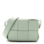 Lambskin Maxi Intreccio Candy Cassette Crossbody Bag Sage